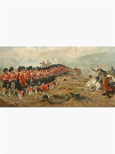 "The Thin Red Line Battle Of Balaclava Painting By Robert Gibb" Poster ...