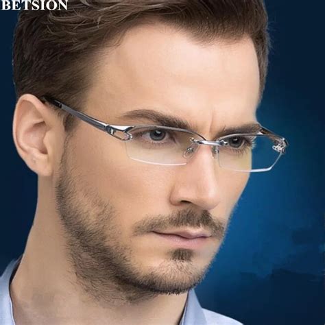 Super Luxury Pure Titanium Reading Glasses Half Rimless +50 +75 +100 ...