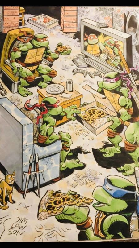 Pizza party Tmnt by Jim Lawson, in Emma Lee's Teenage Mutant Ninja ...