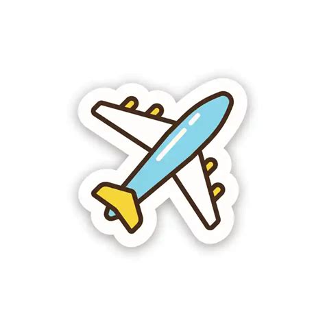 Aeroplane Travel - Laptop Sticker - Dot Badges