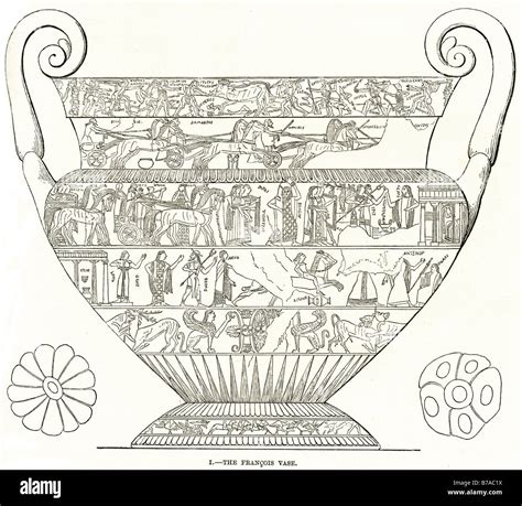 Vase François cratère à volutes la tombe étrusque 1844 poteries ...