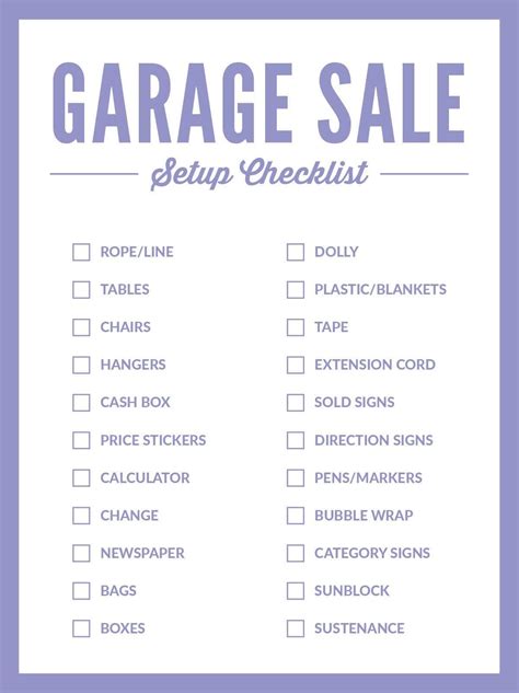 Printable Garage Sale Signs and Tips | Garage sale signs, Garage sale ...