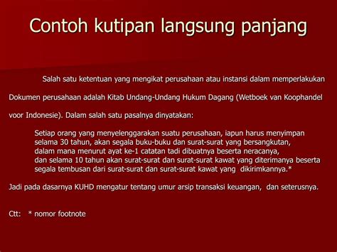 78+ Contoh Kutipan Langsung Pendek Dan Panjang