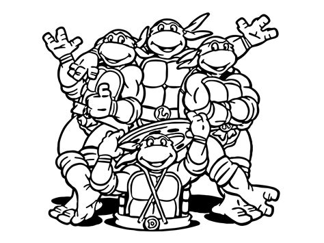 Ninja Turtles Colouring Pages Printable - Printable Word Searches