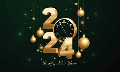 2024 Happy New Year Background Design. Greeting Card, Banner, Poster ...