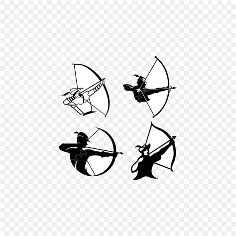 Archery Logo Vector Badge Concept Archer With Sport Bow And Target, Bow ...