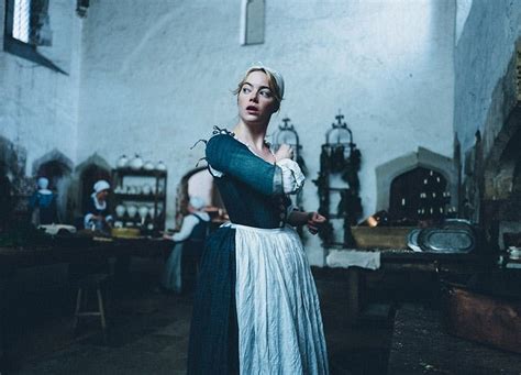 Still from The Favourite showing Emma Stone as Abigail Masham in white ...