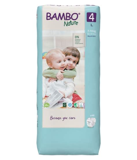 Bambo Nature Premium Baby Diapers - Large Size, 48 Count, For Toddler ...