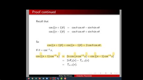 Lecture 12-Chebyshev Polynomials - YouTube