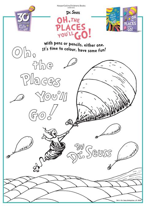 Oh, the Places You'll Go! by Dr Seuss - Activity Sheets | Dr seuss ...