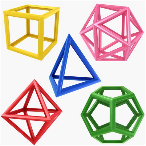 3D dodecahedron octahedron icosahedron model - TurboSquid 1641266