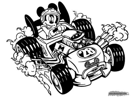 Printable Mickey Mouse Roadster Racers Coloring Pages