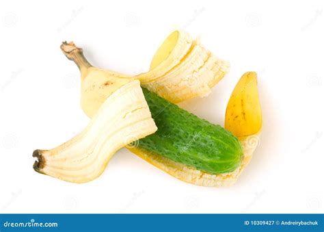 Hybrid of the Banana and Cucumber Stock Image - Image of hybrid, humor ...