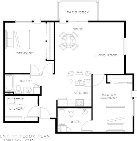 Floor Plans of Bluffs of Williston Apartments in Williston, ND