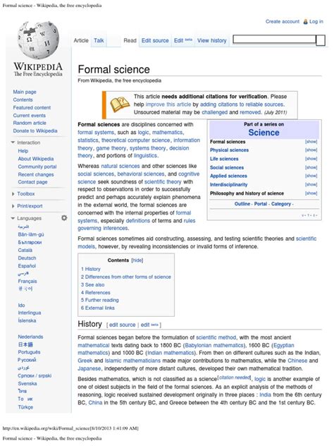 Formal Science | Science And Technology | Formalism (Deductive)