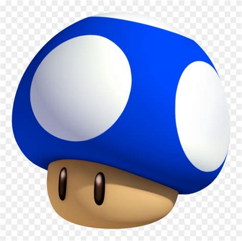 Mini Mushroom - Mario Kart Mushroom Blue, HD Png Download - 894x894 ...