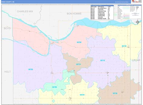 Knox County, NE Wall Map Color Cast Style by MarketMAPS - MapSales.com