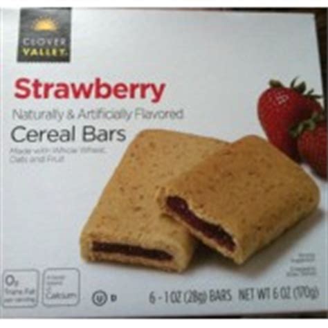 Clover Valley Strawberry Cereal Bars: Calories, Nutrition Analysis ...