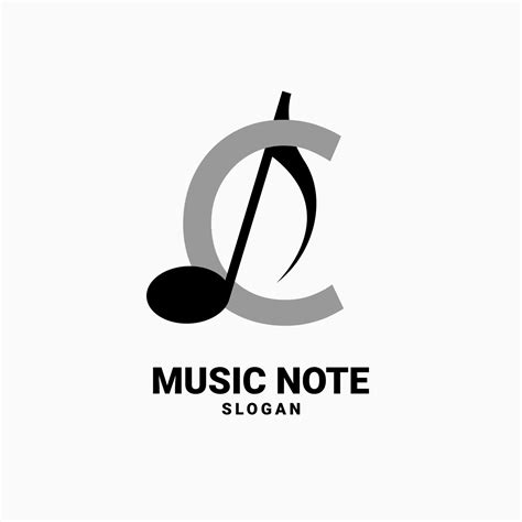 letter C with music note vector logo design 6863805 Vector Art at Vecteezy