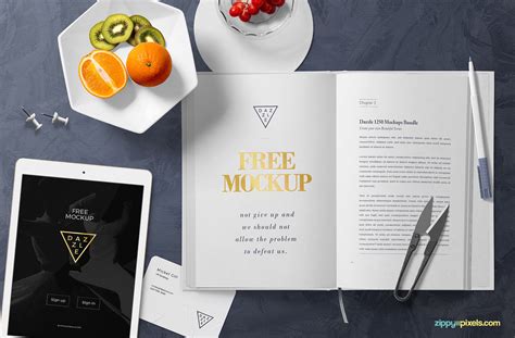 Free Stylish Book Page Mockup Scene – CreativeBooster