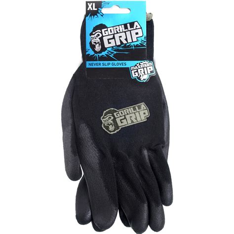 Grease Monkey Gorilla Grip Black Never Slip X-Large Mechanic Gloves