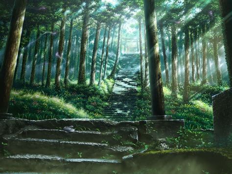 Wallpapers For > Anime Backgrounds Forest | Studio ghibli background ...