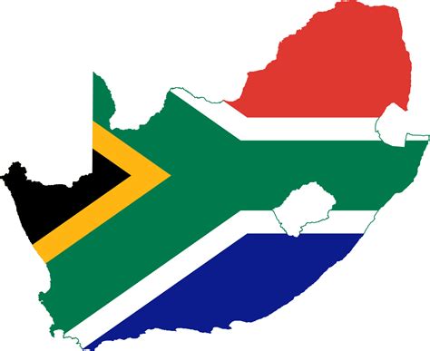 South Africa Map South Africa Map With Flag Transparent Cartoon ...