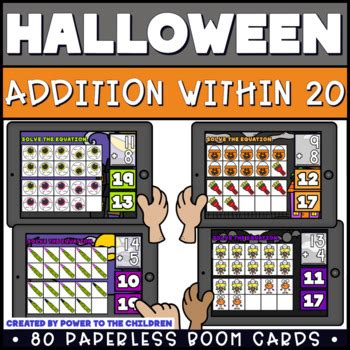 Boom Cards: Halloween Addition within 20 Bundle | Ten Frame | Facts to 20