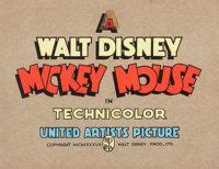 Mickey Mouse Cartoon Title Card (Walt Disney, 1932) in 2020 | Mickey ...