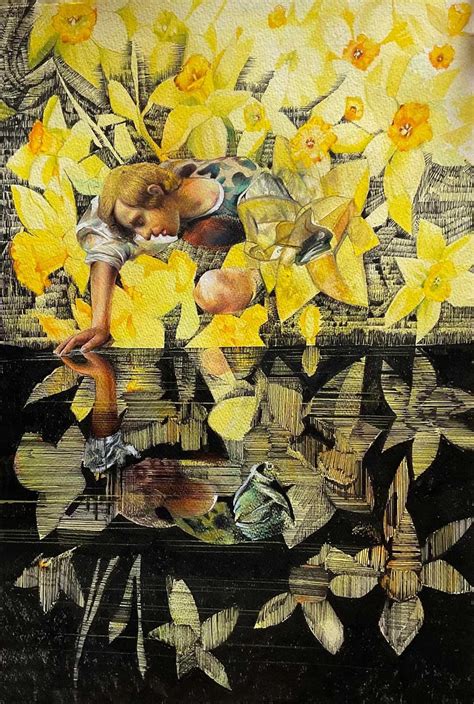 Narcissus after Caravaggio by Stephen and Lorna Kirin, 2023 | Painting ...