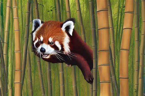 red panda sleeping in a bamboo forrest, cinematic, | Stable Diffusion ...