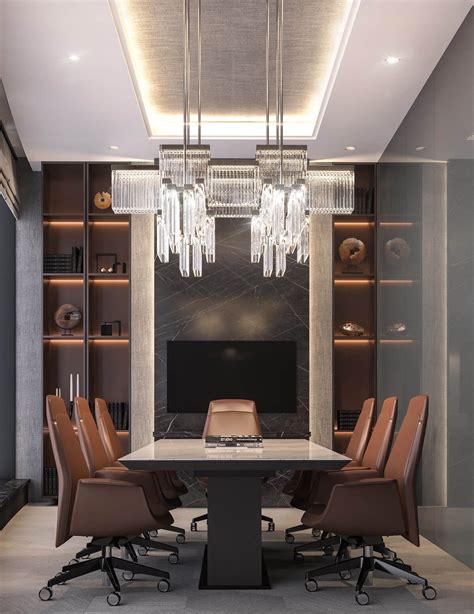 Modern Luxury CEO Office Interior Design 5- Modern meeting room with a ...