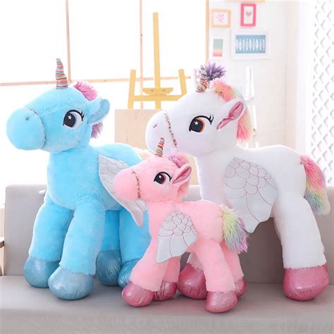 Aliexpress.com : Buy Unicorn Plush Toy 60CM 90CM Stuffed Animal Soft ...