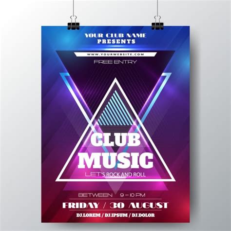 Music club poster Vector | Free Download