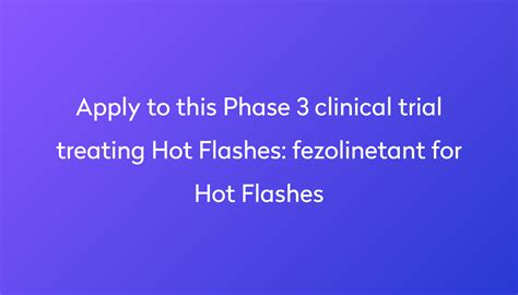 fezolinetant for Hot Flashes Clinical Trial 2024 | Power