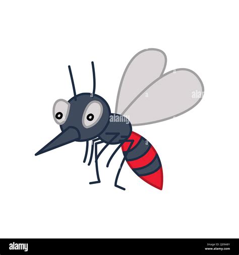 clip art of mosquito with cartoon design,vector illustration Stock ...