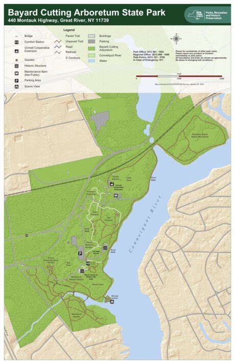 Bayard Cutting Arboretum Trail Map by New York State Parks | Avenza Maps