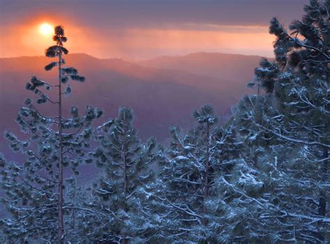 Winter Sunset - Kings Canyon Photograph by Stephen Vecchiotti