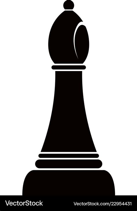 Silhouette of a bishop chess piece Royalty Free Vector Image