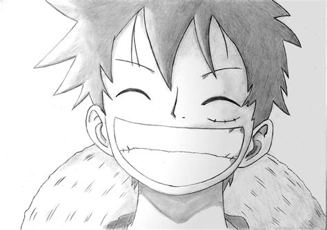 Luffy big smile (One Piece) by BluesyBenjii on DeviantArt