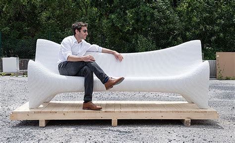 A 3D Printed Collection of Outdoor Furniture Made With Concrete