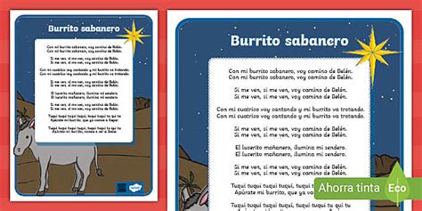 Villancico: Burrito sabanero (teacher made) - Twinkl