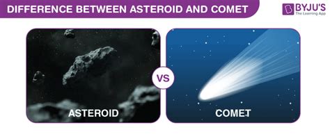 Difference Between Asteroid And Comet - Difference and Comparison | BYJU'S