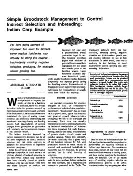 Simple broodstock management to control indirect selection and ...