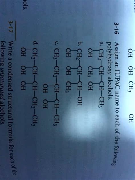 SOLVED: ' Assign an IUPAC name to each of the following polyhydroxy ...