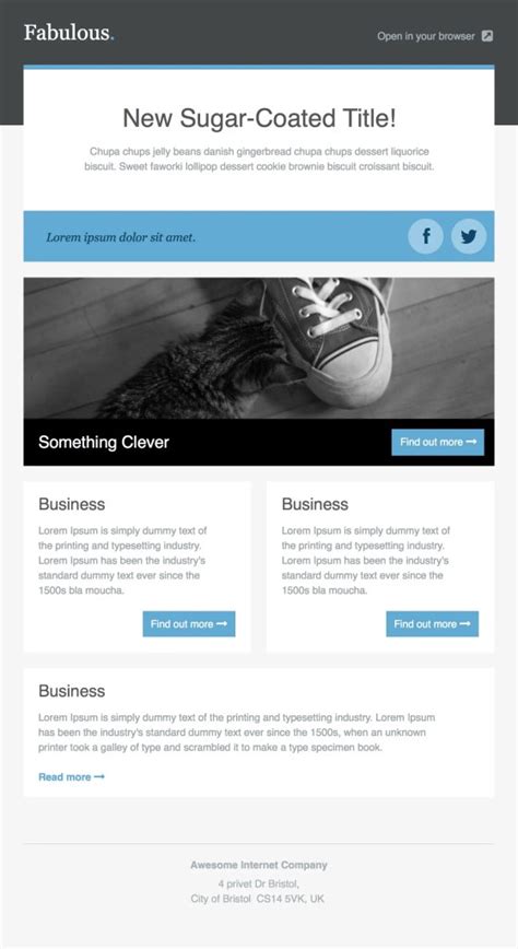 Outlook Html Email Newsletter Template - Financial Report