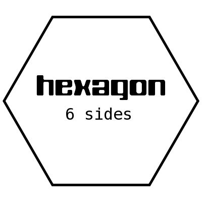 hexagon 6 sides with label - /education/geometry/hexagon_6_sides_with ...