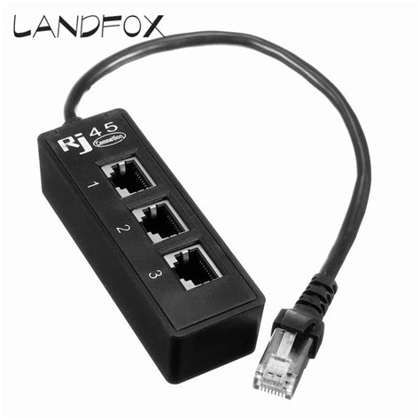 LANDFOX 2019 Computer Cable 1 To 3 Socket LAN Ethernet Network RJ45 ...