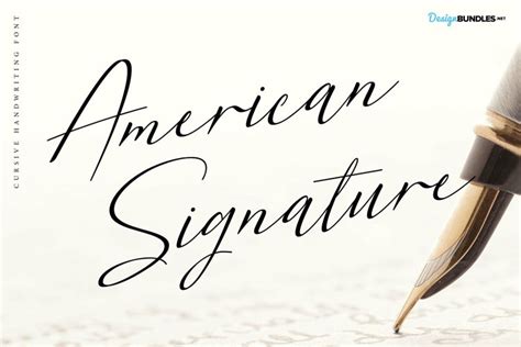 American signature - Cursive Handwriting Fonts