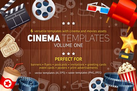 Cinema Templates & Banners By Yuzach | TheHungryJPEG.com